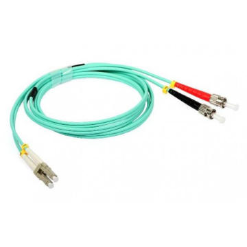 LC au câble de correction optique de fibre de Om3 multimode de St 10g